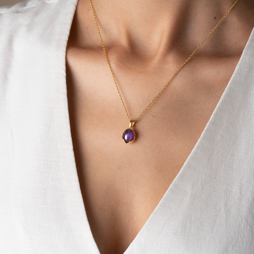 Amethyst Stone 925 Sterling Silver Pendant